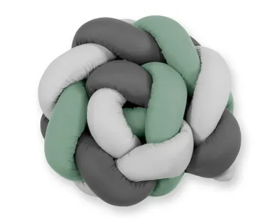 Image de Protection tressée pour lit Knot Pillow 180 cm sauge