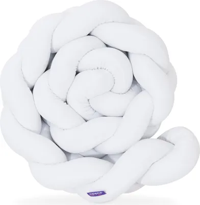 Produktbild von White - Geflochtene Bettschlange Bettumrandung für Babybett