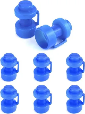 Produktbild von Trampolin Endkappen Set aus 8, Ø 25 mm, Ersatzteile für Sicherheitsnetz, Blau