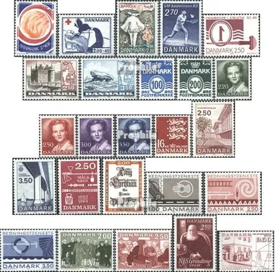 Produktbild von Briefmarken Dänemark 1983 Mi 767-791 (kompl.Ausg.) Jahrgang 1983 komplett postfrisch Weltkommunikationsjahr
