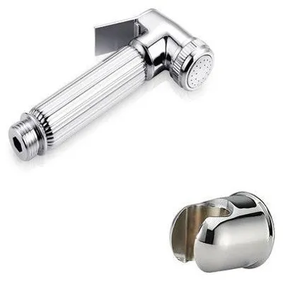 Produktbild von WC-Handbrause mit Brausehalter Messing verchromt