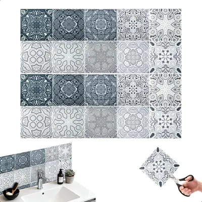 Produktbild von Fliesenaufkleber 15x15 cm, 20 Stück, wasserdicht, für Küche