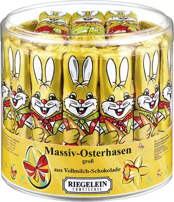 Produktbild von Riegelein FTCO Massiv-Osterhasen 70 Stück á 12,5 g