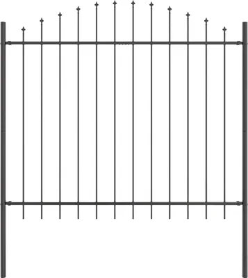 Zdjęcie produktu dla vidaXL Ogrodzenie ogrodowe 7 szt. Szare 170 x 190 cm Stal malowana proszkowo