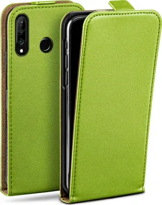Produktbild von moex® Flip Case kompatibel mit Huawei P30 Lite/P30 Lite New - Hülle mit 360 Grad Schutz, Grün