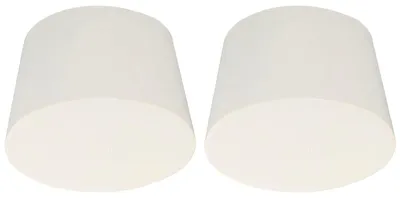 Konischer Gummistopfen 45–56 mm, weiß, 2 Stück