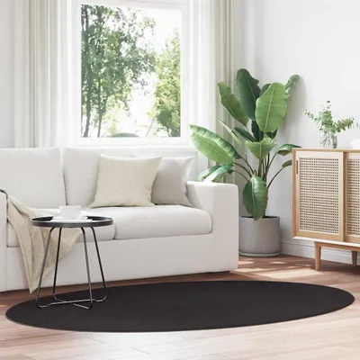 Produktbild von Bereichsteppiche Oval HUARTE Schwarz 140 x 200 cm