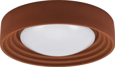 Produktbild von LEDVANCE ORBIS Concrete, braune Beton-Deckenleuchte mit LED, 18W, 1500lm, 3000K freundliches Warmweiß, durch Klicken in 3-Stufen dimmbar, 400mm Durchmesser, IP20 Schutz, für Badezimmer geeignet