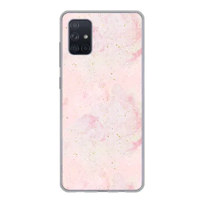 Produktbild von MuchoWow® Handyhülle Schutzhülle Hülle für Samsung Galaxy A71 Marmor - Rosa - Glitter - Gold - Muster Silikon Softcase Handy Hülle - Kartenbesitzer