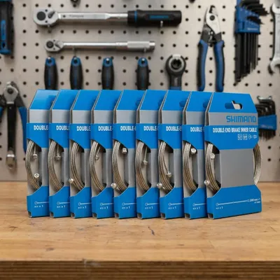 Produktbild von SHIMANO 10 Stück. Bremszug-Set MTB/Road Stahl Bremszug - für Rennrad und Moun...