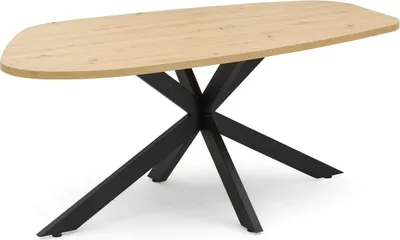 Produktbild von Esstisch Elenya 200x77x100 Metall+Holzwerkstoff Schwarz/Asteiche