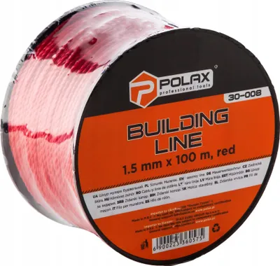 Obrázok produktu pre Stavebná murárska šnúra, 1,5 mm x 100 m, červená, Polax