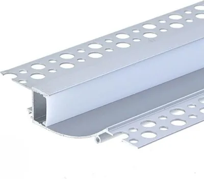Produktbild von Aluminiumprofil 2m für Gipsabdeckung Opak Weiß
