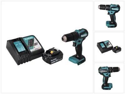 Image de Makita DHP 483 RG1 Perceuse-visseuse à percussion sans fil 18 V 40 Nm Brushless + 1x Batterie 6,0 Ah + Chargeur