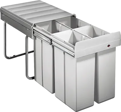 Image de Naber Quarta 1. collecteur de déchets, alu gris.  - Poubelle