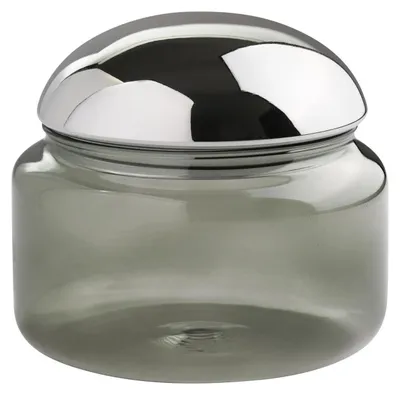 Produktbild von Gift Company Dose mit Deckel Voile Glas Grau Silber