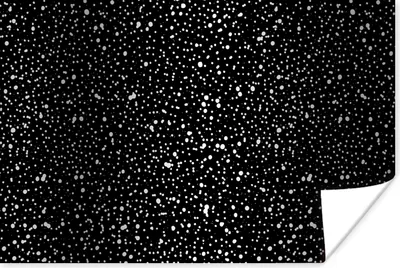 Produktbild von MuchoWow® Poster Schwarz - Weiß - Muster - Polka dots 120x80 cm - Bilder