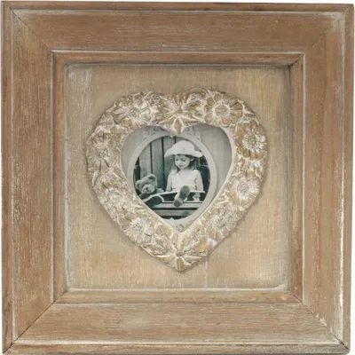 Produktbild von Holz-Fotorahmen zum Aufstellen, braun, 19,5 x 19,5 cm