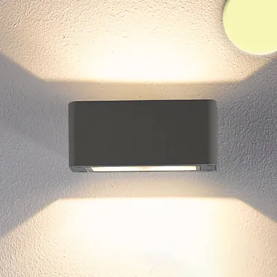 Produktbild von ISOLED LED Wandleuchte Up&Down 4x3W CREE, IP54, anthrazit, warmweiß