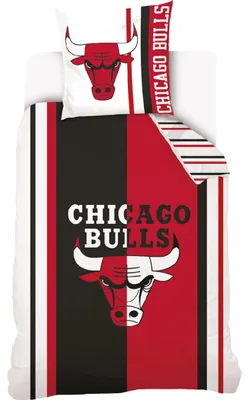 Imagen del producto de Juego de sábanas CHICAGO BULLS, 100% algodón, 140 x 200 cm + 70 x 90 cm