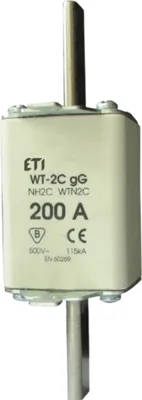 Zdjęcie produktu dla ETI Wkładka Topikowa Zwłoczna WT-2C gG 25A 500V Przemysłowa 1 szt
