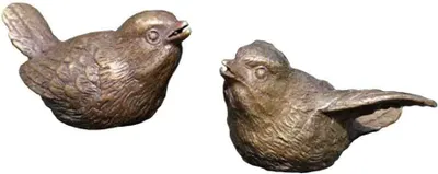 Produktbild von Bronzefigur kleines Vogelpaar