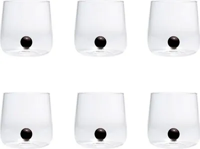 Produktbild von ZAFFERANO Bilia 6 Gläser Schwarz