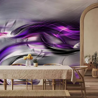 Produktbild von Vlies Fototapete - Purple Swirls 400x280 cm Abstrakt a-A-0015-a-b