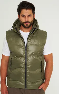 Produktbild von SOULSTAR Herren Steppweste S2CHOWD Herren Pufferweste mit Kapuze Winterweste Outdoor-Weste Bodywarmer
