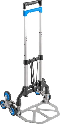 Produktbild von Högert Technik - Treppenwagen 385 x 280 mm - Tragfähigkeit bis 70 kg - mit 6 Rädern - Haltegriffe Sackkarre Transportkarre Stapelkarre Wagen