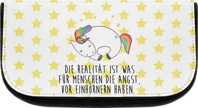 Produktbild von Mr. & Mrs. Panda kosmetiktäschchen Einhorn Nacht - Weiß - Geschenk, Necessaire, Organizer, Make-Up Tasche, Täschchen, Freundin, Unicorn, Realität, Einhörner, Menschen