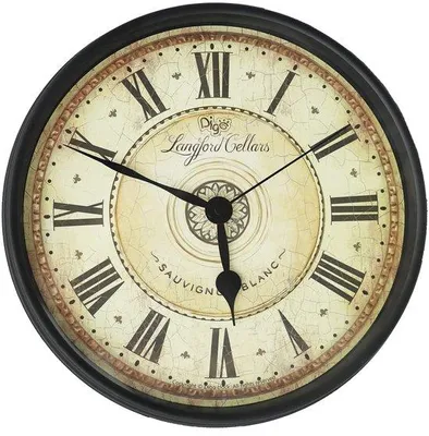 Zdjęcie produktu dla Europejski zegar metalowy 30 cm w stylu retro, zasilany bateryjnie