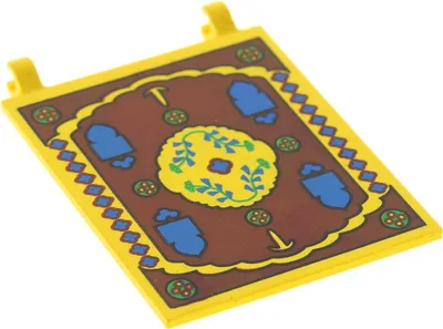 Produktbild von 1x Lego Fahne 6x5 gelb bedruckt Flagge Banner orientalischer Teppich 2525px3