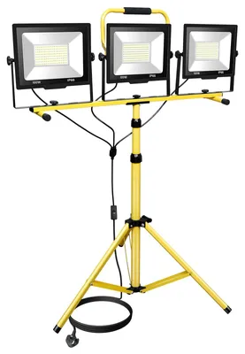 LED-Baustrahler 300 W, 30.000 lm, IP66, mit Stativ, 5 m Kabel