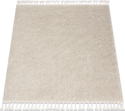 Produktbild von Teppich BERBER quadratisch 9000 sahne Franse berber marokkanisch shaggy beige 120x120 cm