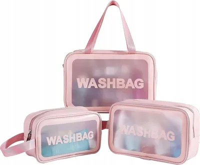 Produktbild von Kosmetiktasche Set 3in1 Koffer 3 Größen Koffer Pulver rosa KS83R