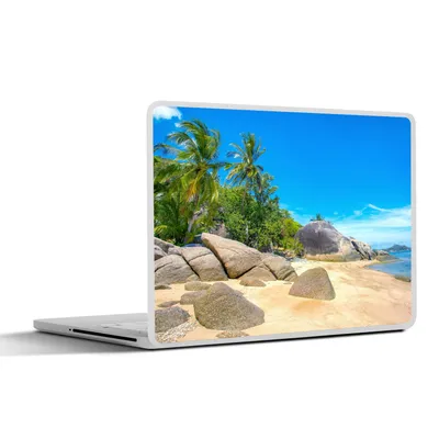 Produktbild von MuchoWow® Laptop Aufkleber Sticker Cover Strand - Tropen - Meer - Pflanzen 36.5x27.5 cm - Laptop-Sticker