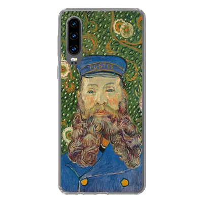 Produktbild von MuchoWow® Handyhülle Schutzhülle Hülle für Huawei P30 Porträt des Postboten Joseph Roulin - Vincent van Gogh Silikon Softcase Handy Hülle - Kartenbesitzer