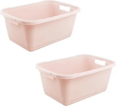 Produktbild von aenna 2x Wäschewanne, 52 l, Nordic Pink