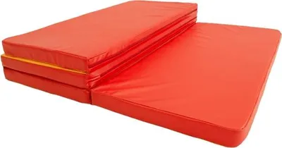 Produktbild von Klappbare Turnmatte Gamma 200x100x8 cm – 4-teilig rot/gelb