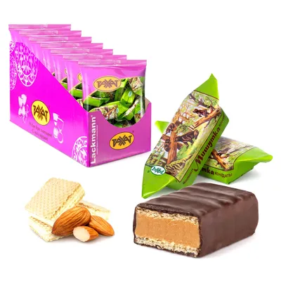 Produktbild von Rakhat Pralinen "Mischutka" mit Mandeln & Kakaoglasur 150g