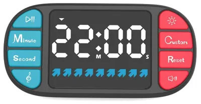 Produktbild von Visueller LED-Timer mit großem Display, Countdown, Aufwärtszählung und Alarm – Schwarz