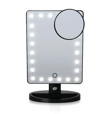 Imagen del producto de (Espejo de maquillaje con 24 LEDs, control táctil y regulable en intensidad)