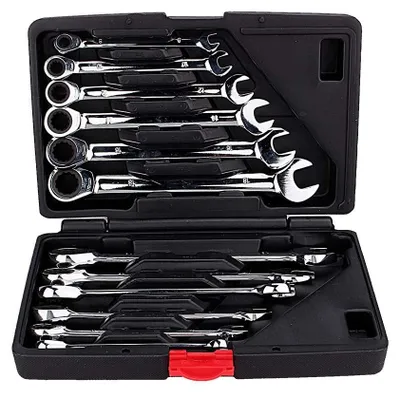 Immagine prodotto di Solidchoice - Set di 12 chiavi a cricchetto con 72 denti e custodia in plastica