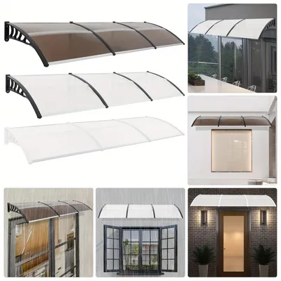 Immagine prodotto di Copertura per porta – Tenda da sole – Tettoia – Tenda – Schermo solare – Alluminio resistente agli agenti atmosferici – 90 x 300 cm