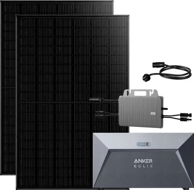 Produktbild von Tsun 890W Balkonkraftwerke Komplettset mit 800W Microinverter und AC Kabel Plug und Play mit Anker Solix E1600