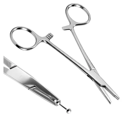 Produktbild von Edelstahl Piercing Zange, 3mm Piercing Zange, Piercing Kugel Aufdreher, Werkzeug zum Öffnen und Wechseln für Ohr-, Lippen-, Nasen- und Augenbrauenpiercings