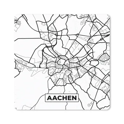 Produktbild von MuchoWow® Mauspad Mousepad Karte - Aachen - Stadtplan 20x20 cm - Mousepads - Maus Mat - Pad - Mausunterlage - Desk Mat - Bureauartikeln
