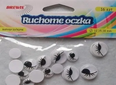 Image de Yeux mobiles avec cils 16 pièces