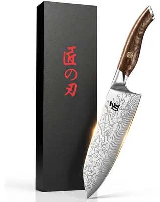 Santoku-Messer 18 cm, VG10 Damast, mit Geschenkbox